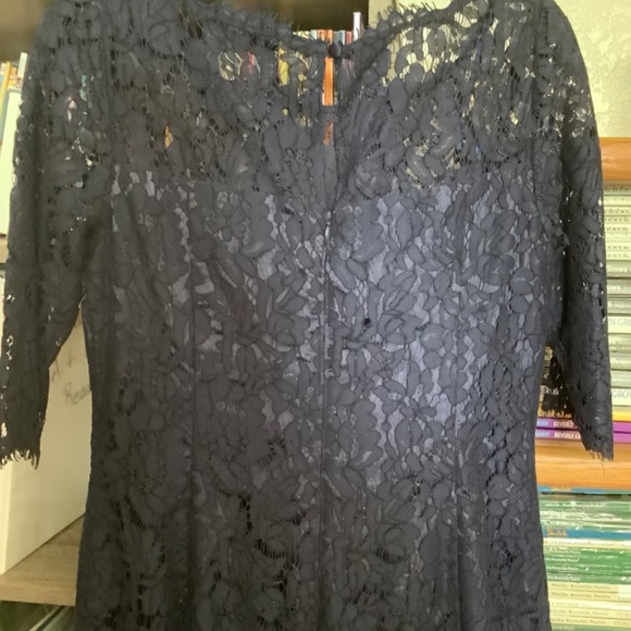 Eliza J lace dress in navy blue size 10 - Picture 4 of 7